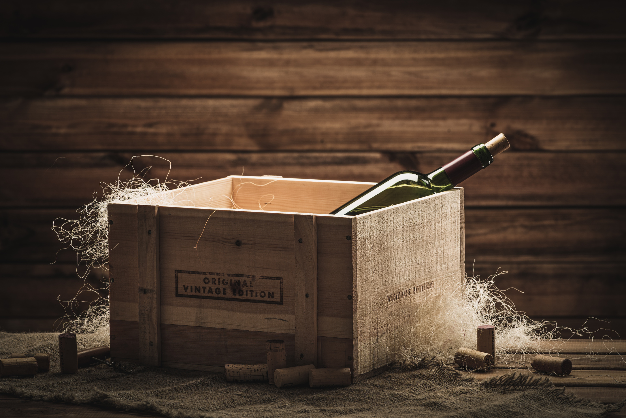 Bottle of Wine in Box